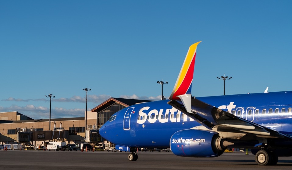 Southwest Airlines taxiing on ramp