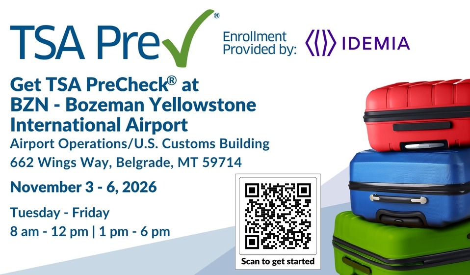 TSA PreCheck enrollment announcement image - QR code 